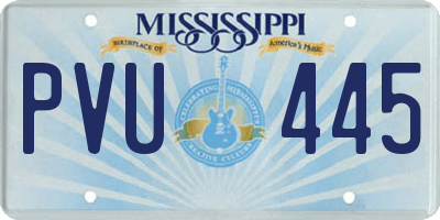 MS license plate PVU445