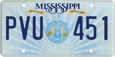 MS license plate PVU451
