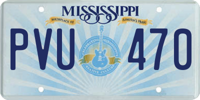 MS license plate PVU470
