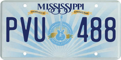 MS license plate PVU488