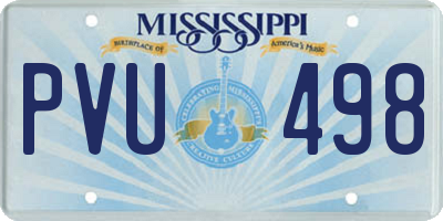 MS license plate PVU498