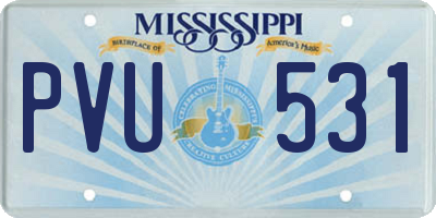 MS license plate PVU531
