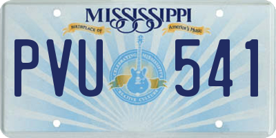 MS license plate PVU541