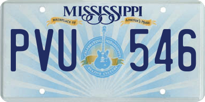 MS license plate PVU546