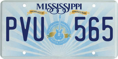 MS license plate PVU565