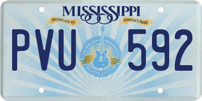 MS license plate PVU592