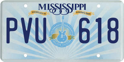 MS license plate PVU618