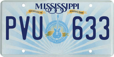 MS license plate PVU633