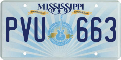 MS license plate PVU663