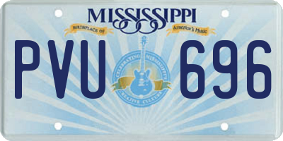 MS license plate PVU696