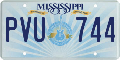 MS license plate PVU744