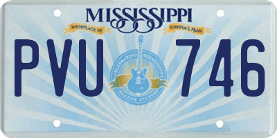 MS license plate PVU746