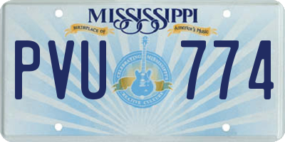 MS license plate PVU774