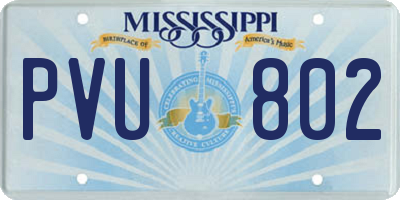 MS license plate PVU802