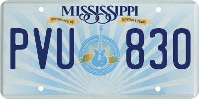 MS license plate PVU830
