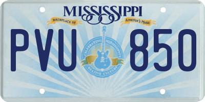 MS license plate PVU850