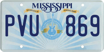 MS license plate PVU869