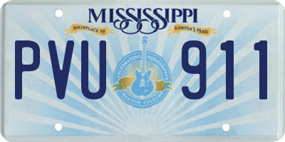 MS license plate PVU911