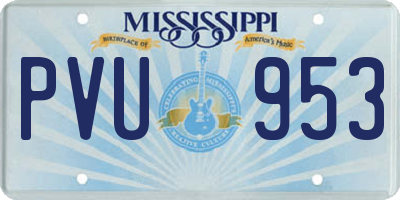 MS license plate PVU953