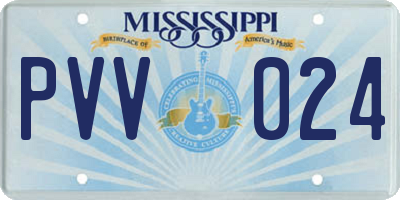 MS license plate PVV024