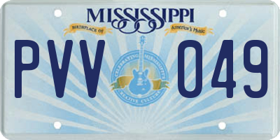 MS license plate PVV049