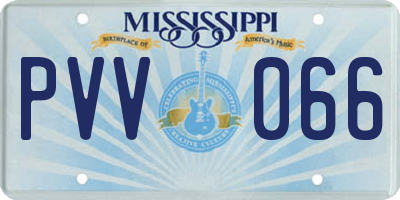 MS license plate PVV066