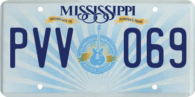 MS license plate PVV069