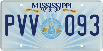 MS license plate PVV093