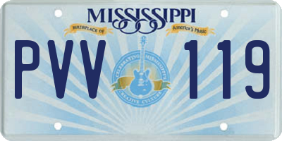 MS license plate PVV119