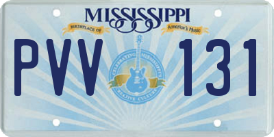 MS license plate PVV131