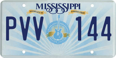 MS license plate PVV144