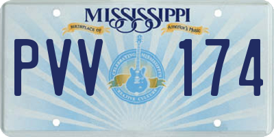 MS license plate PVV174