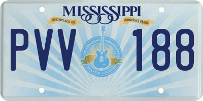 MS license plate PVV188