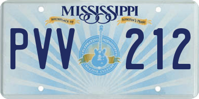 MS license plate PVV212