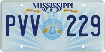 MS license plate PVV229