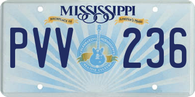 MS license plate PVV236