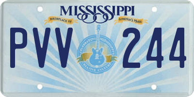 MS license plate PVV244