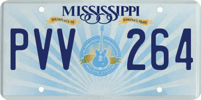 MS license plate PVV264