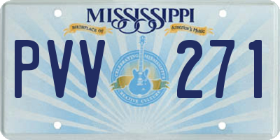 MS license plate PVV271