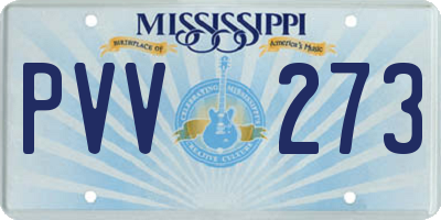 MS license plate PVV273