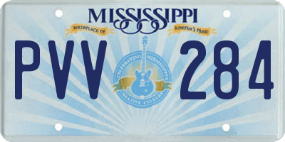 MS license plate PVV284