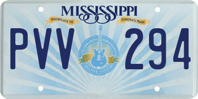 MS license plate PVV294