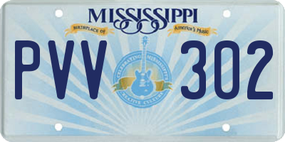 MS license plate PVV302