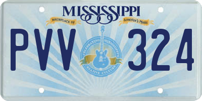 MS license plate PVV324