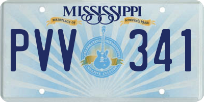 MS license plate PVV341