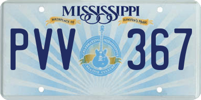 MS license plate PVV367