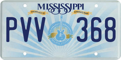 MS license plate PVV368