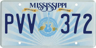 MS license plate PVV372