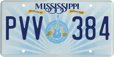 MS license plate PVV384