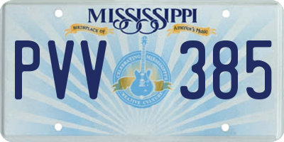 MS license plate PVV385